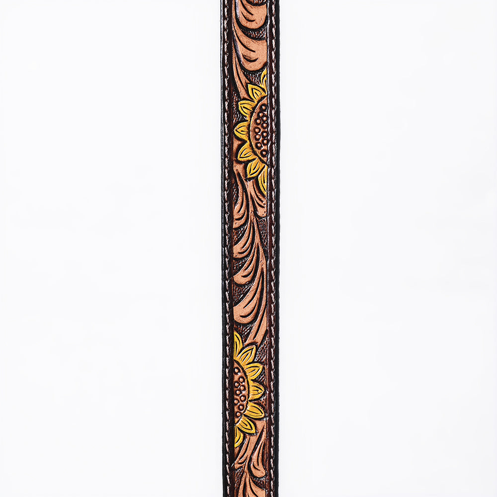 American Darling Hand tooled Hatband Genuine American Leather Western Adjustable Unisex