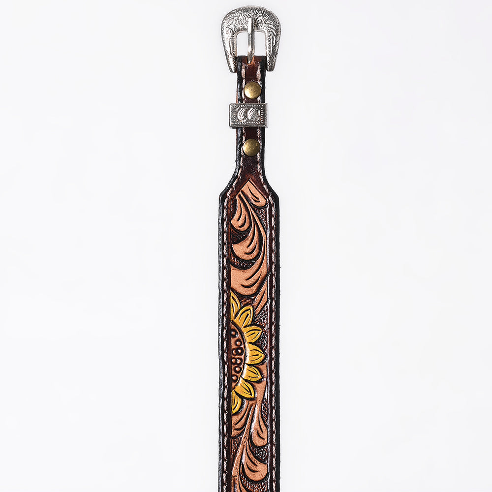 American Darling Hand tooled Hatband Genuine American Leather Western Adjustable Unisex