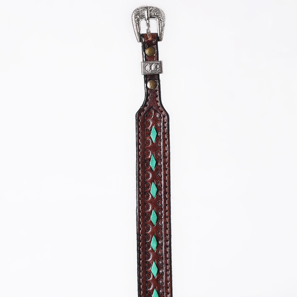 American Darling Hand tooled Hatband Genuine American Leather Western Adjustable Unisex