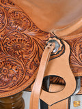 Hilason Western Horse Saddle Wade Ranch Roping American Leather Tan