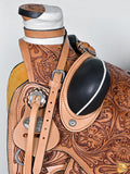 Hilason Western Horse Saddle Wade Ranch Roping American Leather Tan