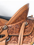 Hilason Western Horse Saddle Wade Ranch Roping American Leather Tan