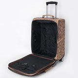 American Darling Travel Case Beautifully Hand Tooled Genuine Leather women Trolley bag