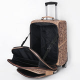 American Darling Travel Case Beautifully Hand Tooled Genuine Leather women Trolley bag