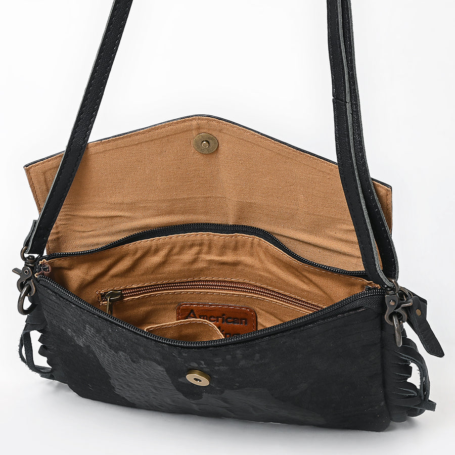 American Darling Hand-Tooled Wallet Hand Bag Genuine Leather Fringe Style with Premium Craftsmanship and Functional Everyday Design