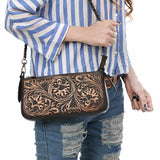 American Darling Small Crossbody Beautifully Hand Tooled Genuine Leather Women Bag Western Handbag Purse |