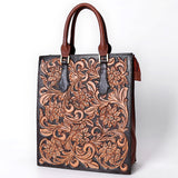 American Darling Hand Tooled Genuine Leather Tote Bag | Western Travel Bags College