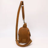 American Darling Hand Curved & Hair On Genuine Leather Sling Bag | Curved Travel Jewelry Case