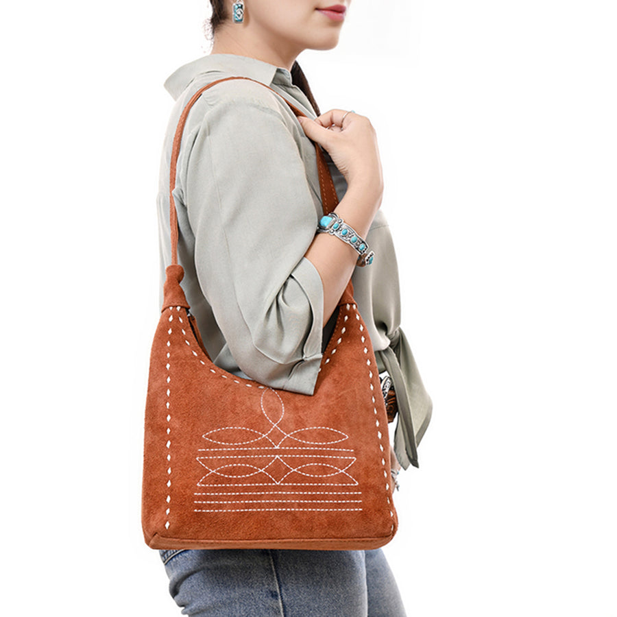 American Darling Hobo Suede Genuine Western Leather Women Bag ADBG1617A| Bag| Handcrafted