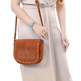 American Darling Cross Body Suede Genuine Western Leather Women Bag Handbag Purse
