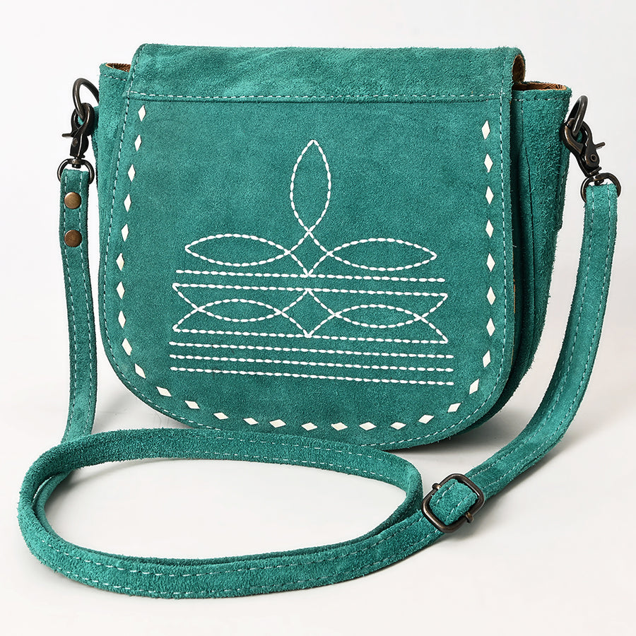 American Darling Western Suede Genuine Leather Crossbody Bag with Craftsmanship - Handcrafted Design - Uhorse