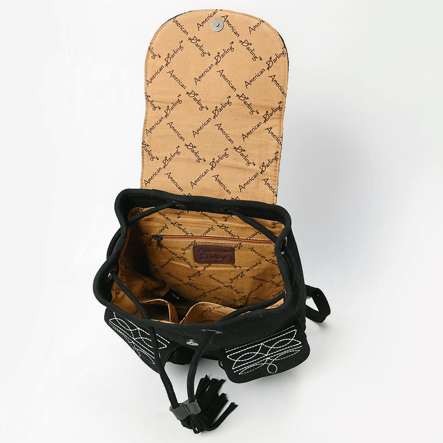 American Darling Backpack Suede Genuine Western Leather Women Bag Handbag Purse | for Laptop