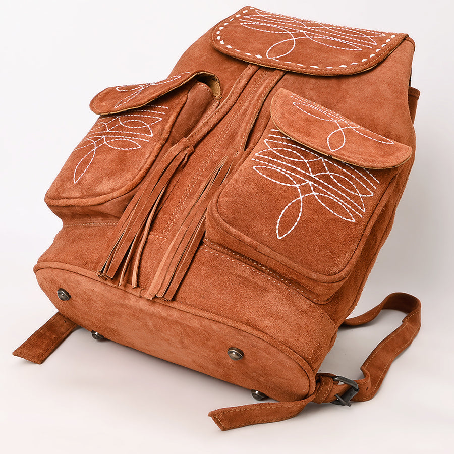American Darling Backpack Suede Genuine Western Leather Women Bag Handbag Purse | for Laptop