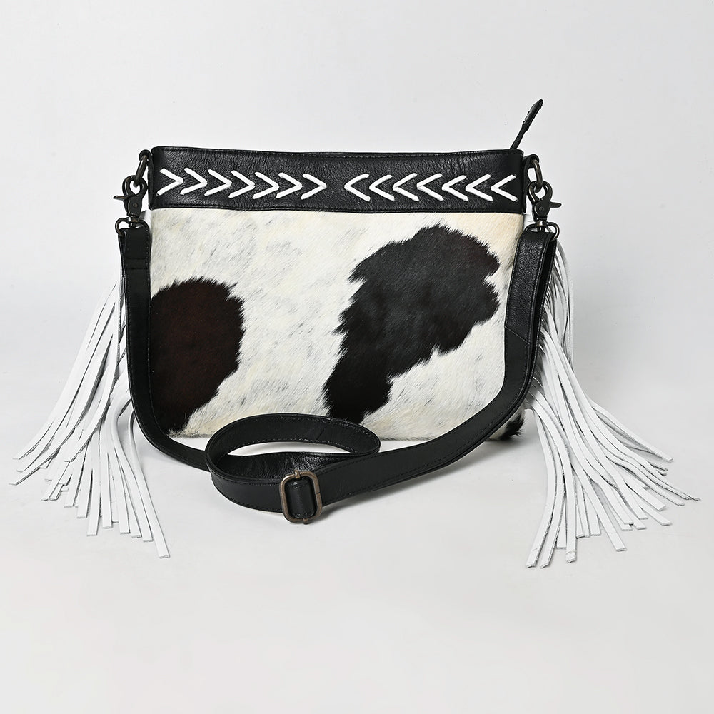 American Darling Hair On Genuine Leather Crossbody Bag
