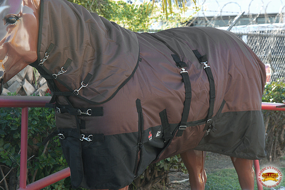 Hilason 1200D Waterproof Winter Horse Turnout Blanket Neck Cover Belly Wrap