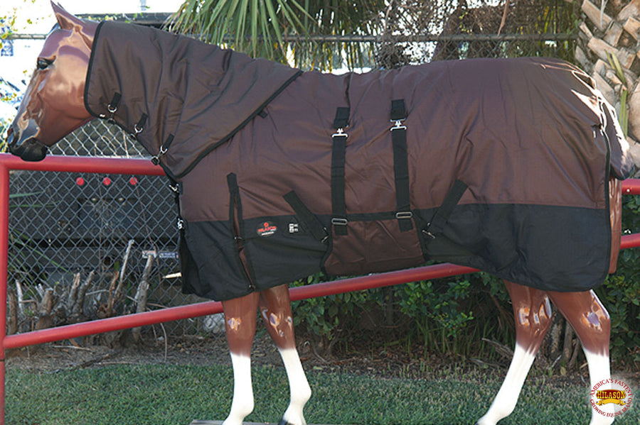 HILASON 1200D Waterproof Winter Horse Blanket Neck Cover Belly Wrap | Turnout Blankets for Horses