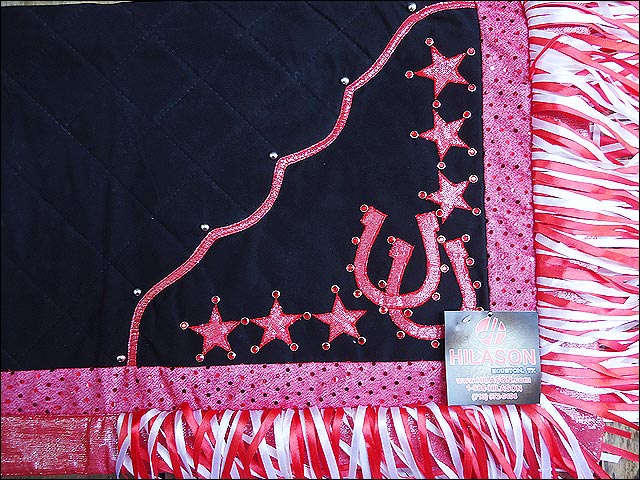 Hilason Western Show Barrel Racing Rodeo Horse Saddle Blanket Design Shoe & Star