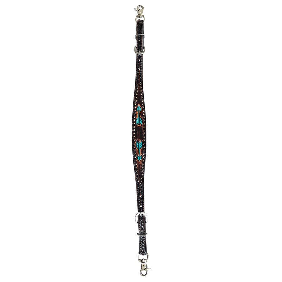 Bar H Equine American Leather Horse Saddle Tack One Ear Headstall Breast Collar Browband Wither Strap Set
