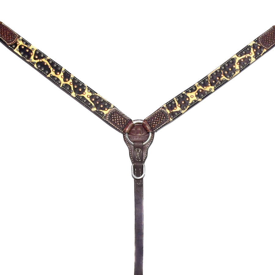 Bar H Equine American Leather Horse Saddle Tack Breast Collar Wither Strap Set