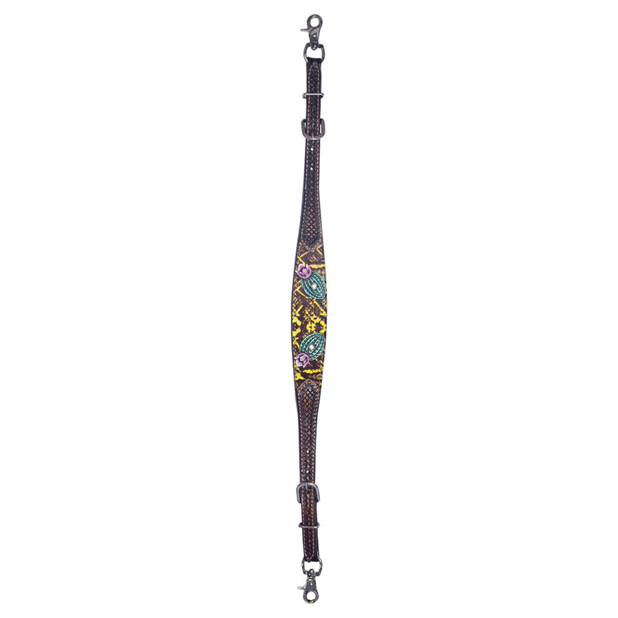 Bar H Equine Premium Hand Tooled Leather Horse Tack Headstall Breast Collar Wither Strap Set