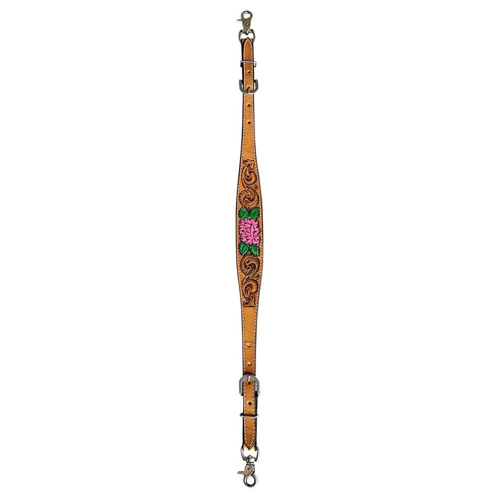 Bar H Equine Belle Unicorn Leather Headstall Tan