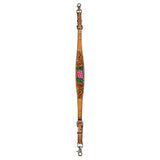 Bar H Equine Belle Unicorn Leather Headstall Tan