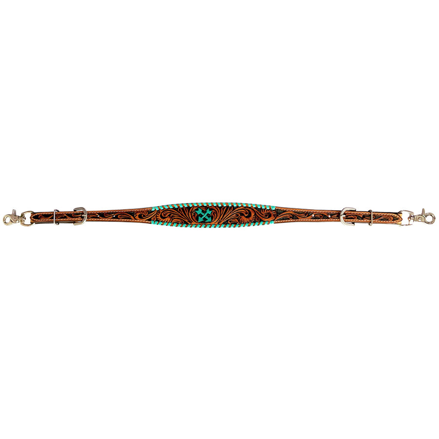 Bar H Equine American Leather Horse Saddle Tack One Ear Headstall | Breast Collar Browband Wither Strap Set BER258
