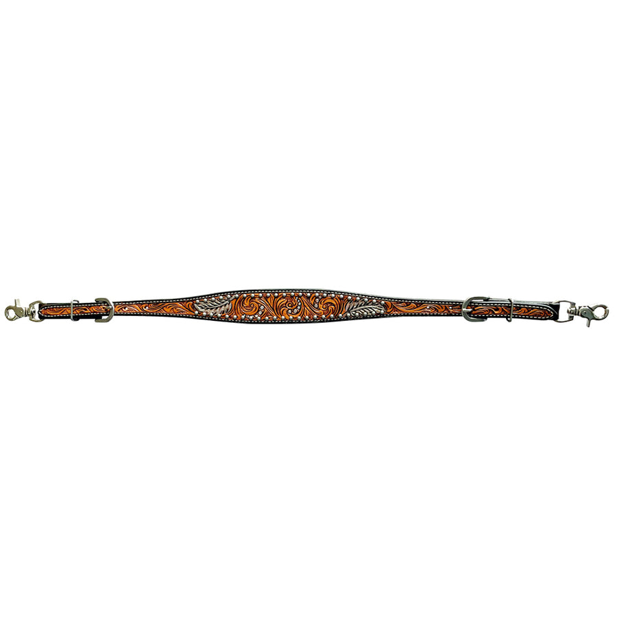 Bar H Equine Genuine Western American Leather Horse Premium Headstall & Breast Collar Set