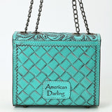 American Darling Small Crossbody Beautifully Hand Tooled Genuine Leather women bag western handbag purse