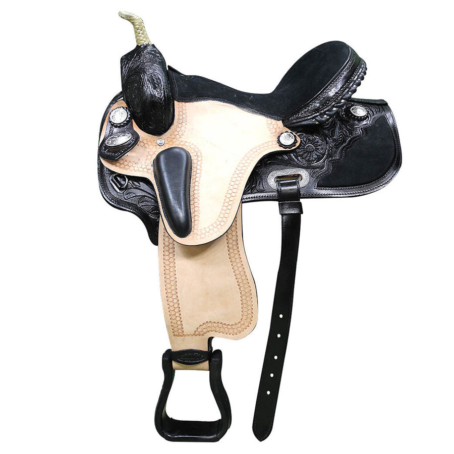 16 In Flex Tree Western Horse Saddle American Leather Trail Barrel Racing - Uhorse
