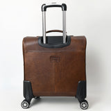 Hand Tooled Saddle Blanket Genuine Leather women Trolley bag