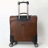 American Darling Travel Case Hand Tooled Crocodile embossed Genuine Leather women Trolley bag