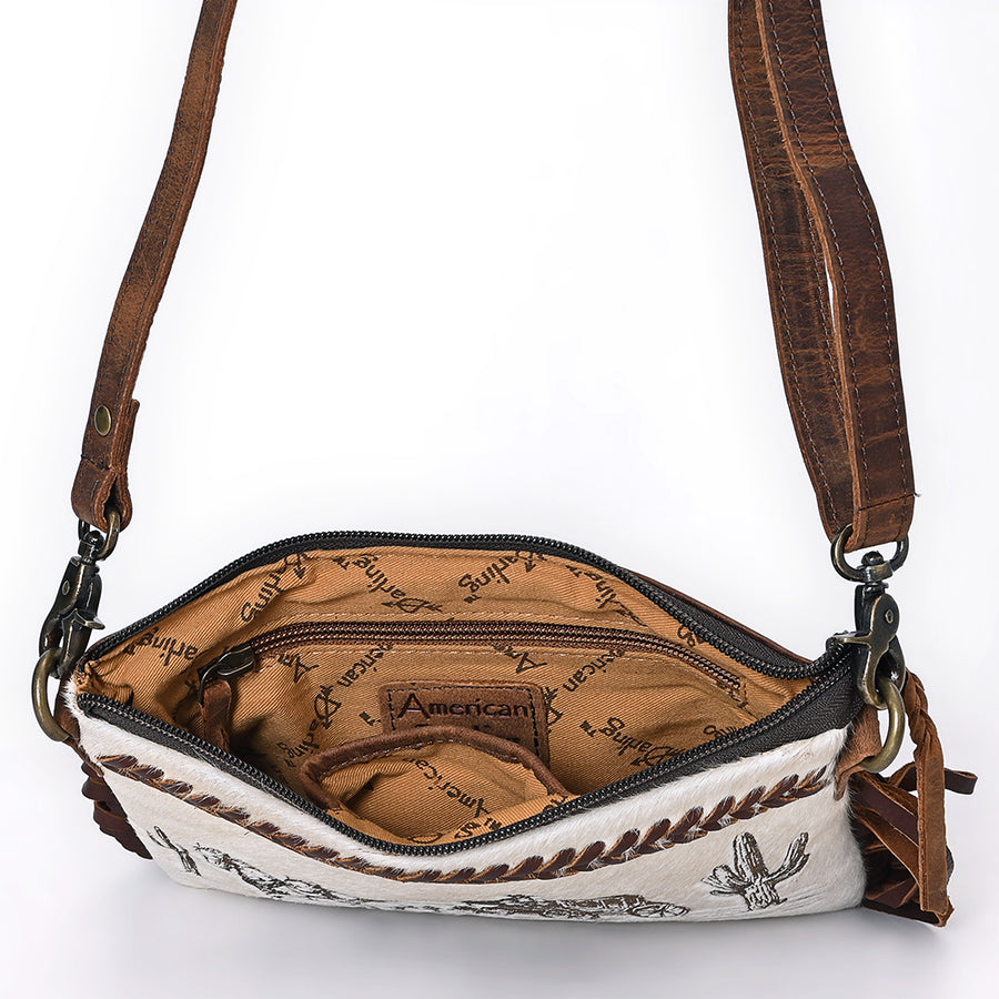 American Darling Crossbody Hair On Genuine Leather Women Bag Western Handbag Purse | Travel Bags College Casual