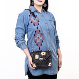 American Darling Crossbody Hand Tooled Genuine Leather Women Bag Western Handbag Purse|