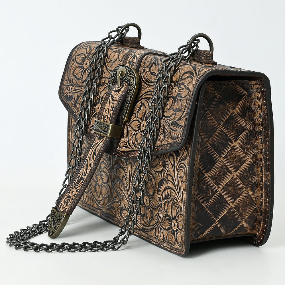 American Darling Small Crossbody Beautifully Hand Tooled Genuine Leather women bag western handbag purse