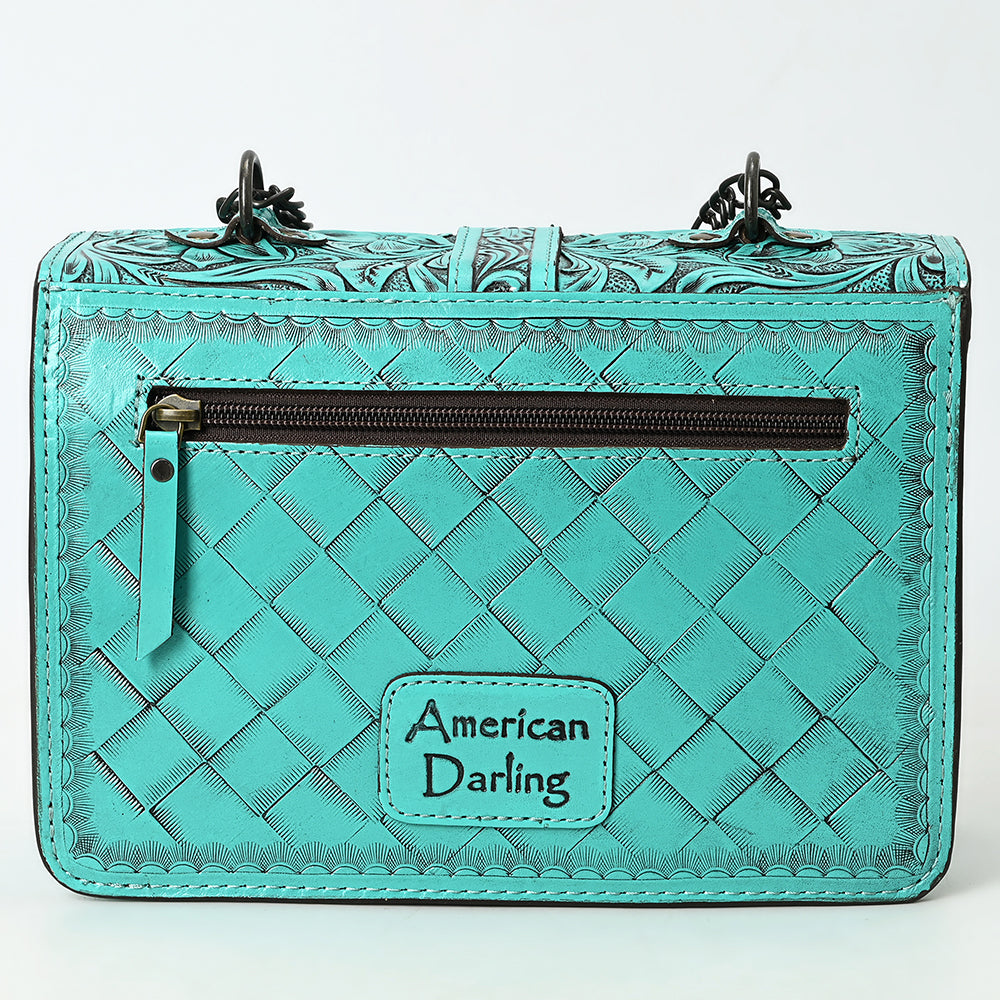 American Darling Small Crossbody Beautifully Hand Tooled Genuine Leather women bag western handbag purse