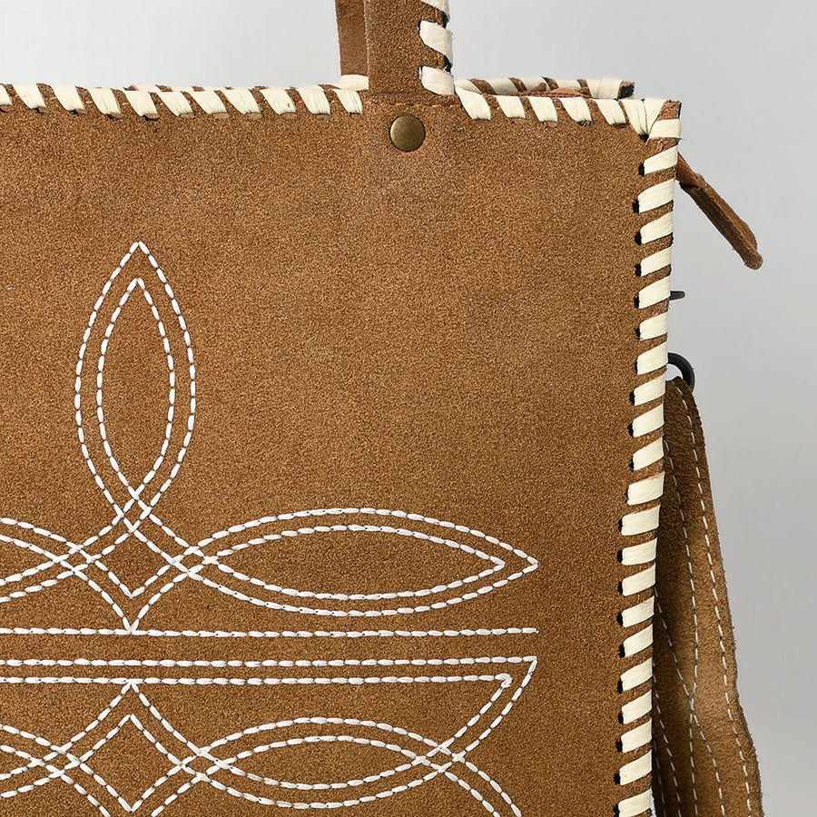 American Darling Tote Hand Tooled Genuine Suede Leather Women Bag Western Handbag Purse| Bag| Travel