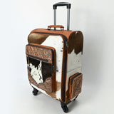 American Darling Travel Case Beautifully Hand Tooled Hair-On Genuine Leather women Trolley bag