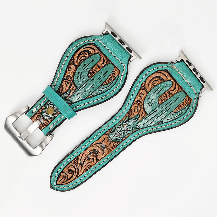 American Darling Hand Tooled Men Women Genuine Leather I watch Strap - Uhorse