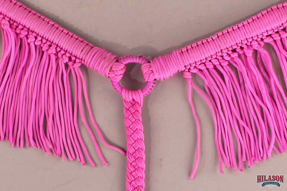 Horse Breast Collar Flat Braided Paracord With Fringes By Hilason