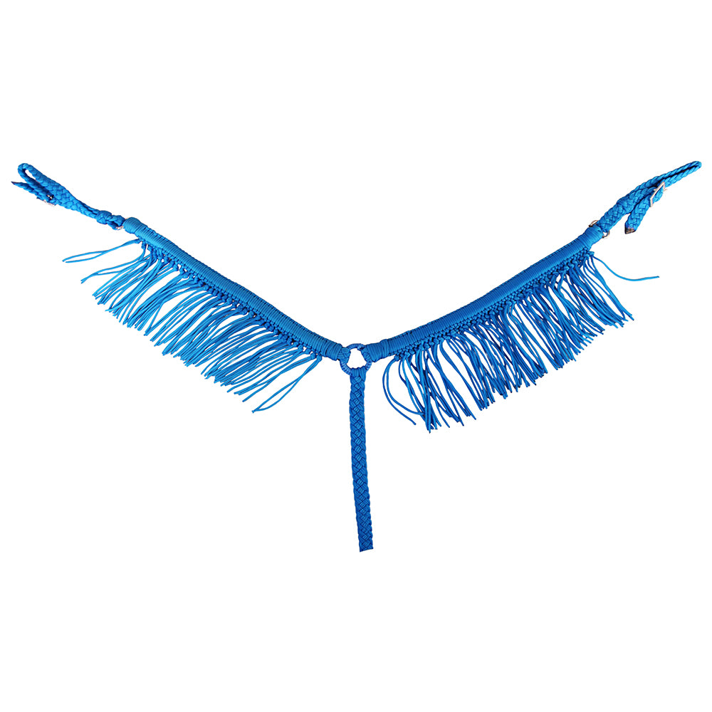 Horse Breast Collar Flat Braided Paracord With Fringes By Hilason