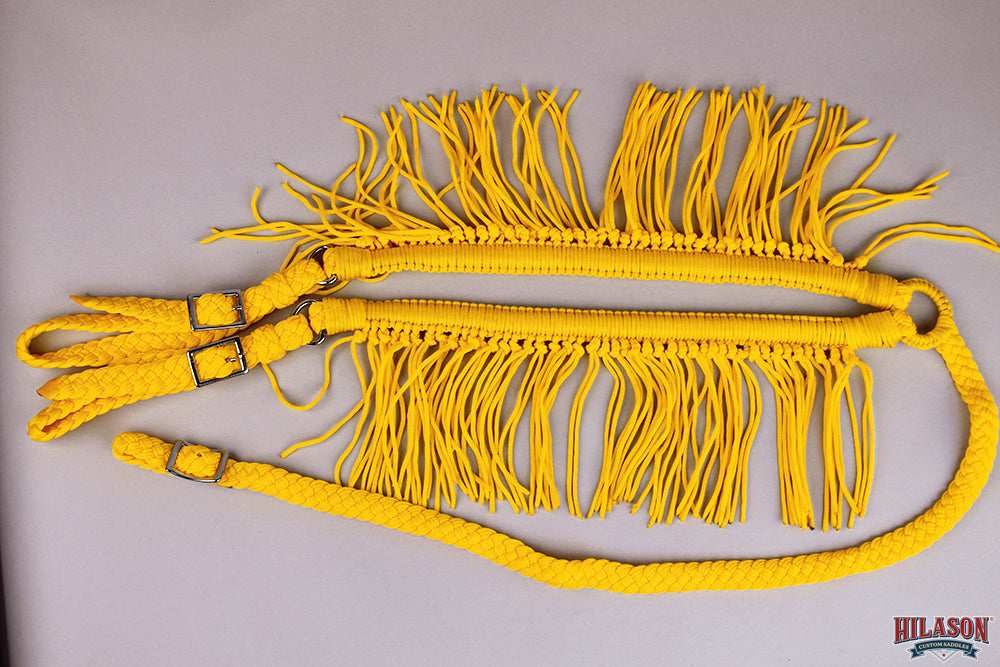 Horse Breast Collar Flat Braided Paracord With Fringes By Hilason