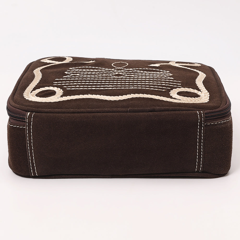 American Darling Suede Genuine Leather Jewelry Case Bag