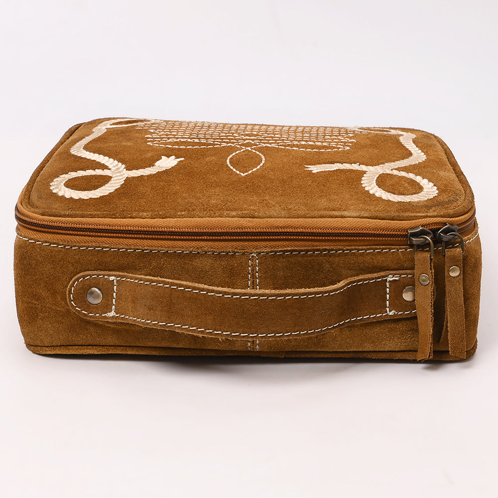 American Darling Suede Genuine Leather Jewelry Case Bag