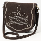 American Darling Cross Body Suede Genuine Western Leather Women Bag Handbag Purse |