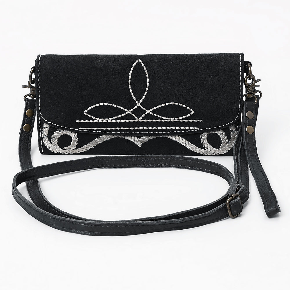 American Darling Suede Bag Genuine Leather Clutch