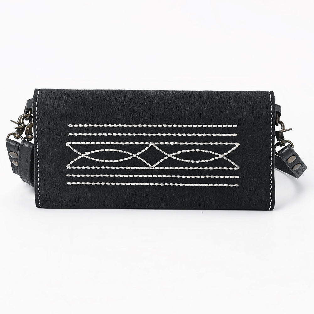 American Darling Suede Bag Genuine Leather Clutch