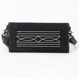 American Darling Suede Bag Genuine Leather Clutch