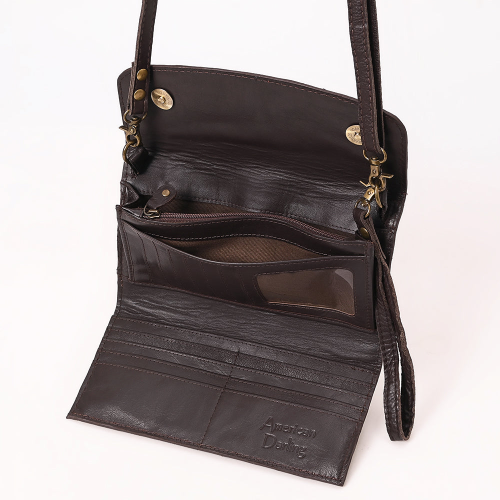 American Darling Suede Bag Genuine Leather Clutch