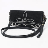 American Darling Suede Bag Genuine Leather Clutch